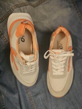 Orange And White Sneaks 8